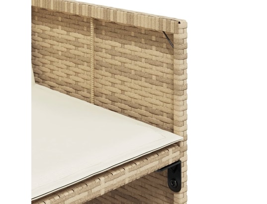 VIDAXL - Ensemble table et chaises Ensemble à manger de jardin et coussins 15 pcs beige