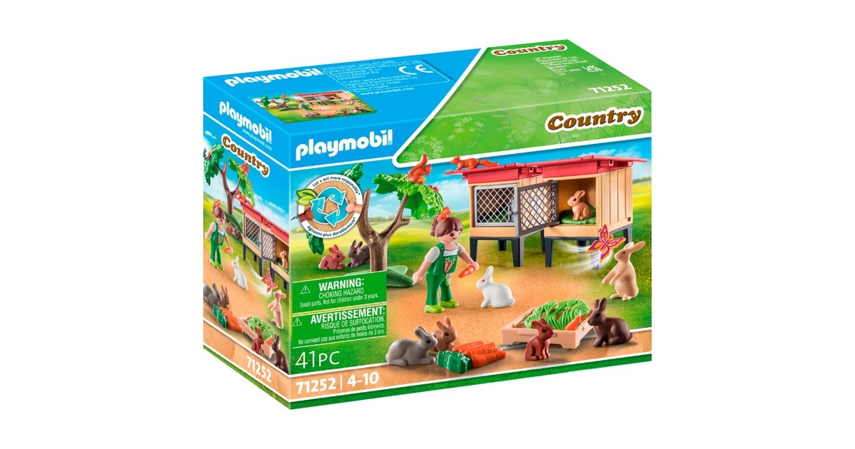 PLAYMOBILCountry - Konijnenhok Constructiespeelgoed  (71252)