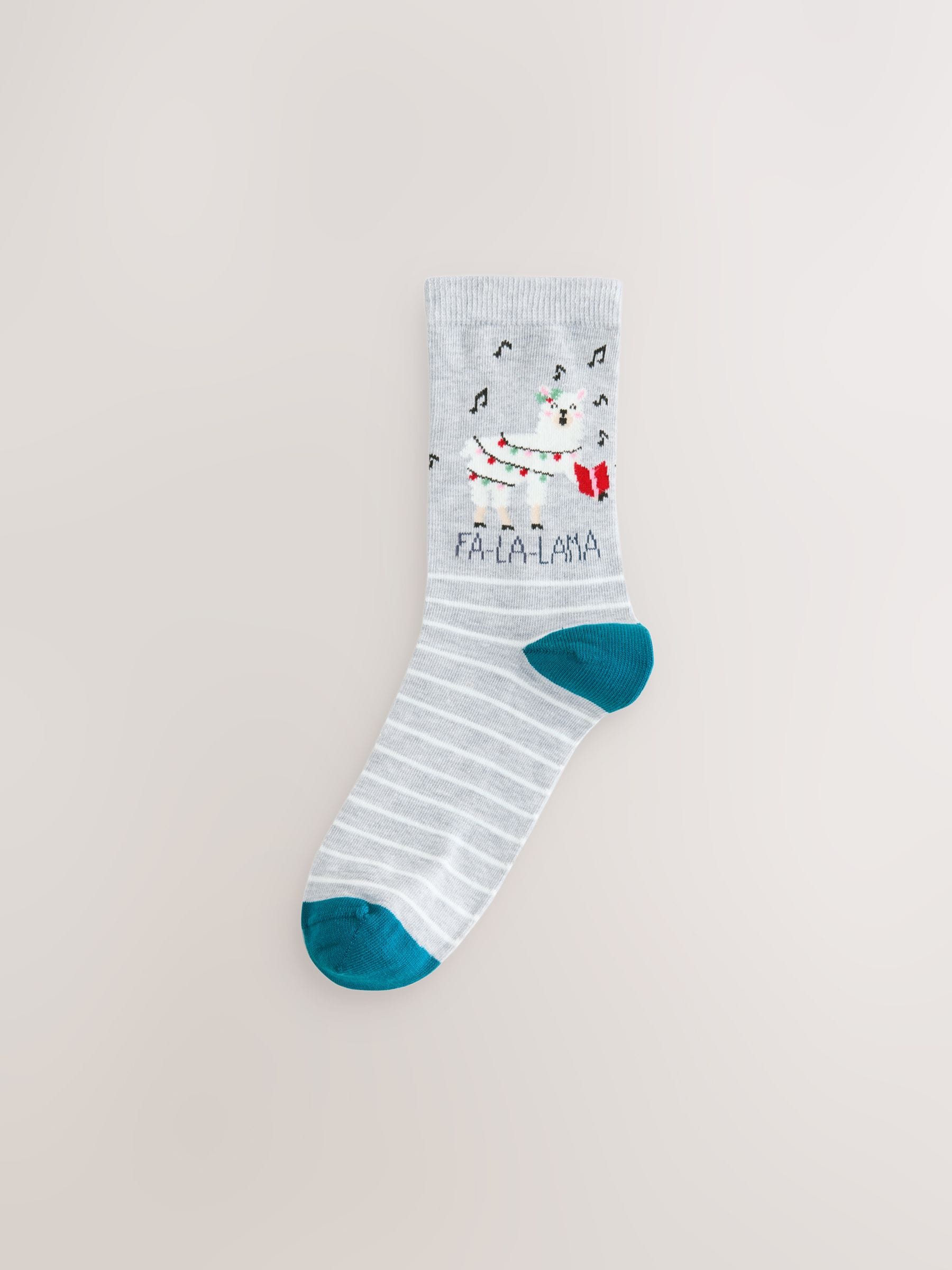Kerstmis Karakter Slogan - Set van 4 paar enkelsokken