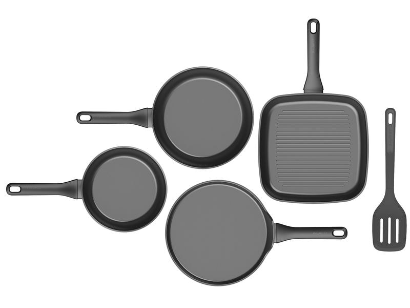 BergHOFF Pfannen-Set HELIX AH, 4-teilig Pfannen-Set mit Wender