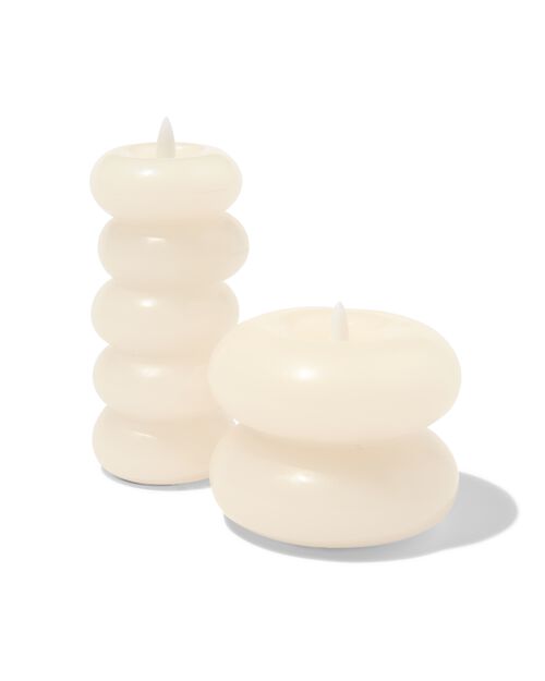 bougie moulée LED Ø10x7.5 ivoire