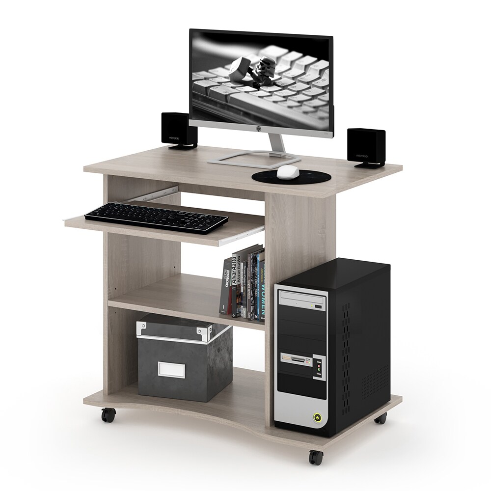VICCO Computertisch HARM Tisch Bürotisch Laptoptisch Büro Schreibtisch rollbar Sonoma