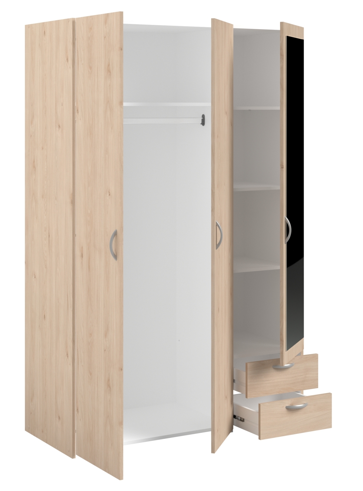 Kleiderschrank DAILY 14 - Jackson Eiche - 3-türig - 120 cm breit