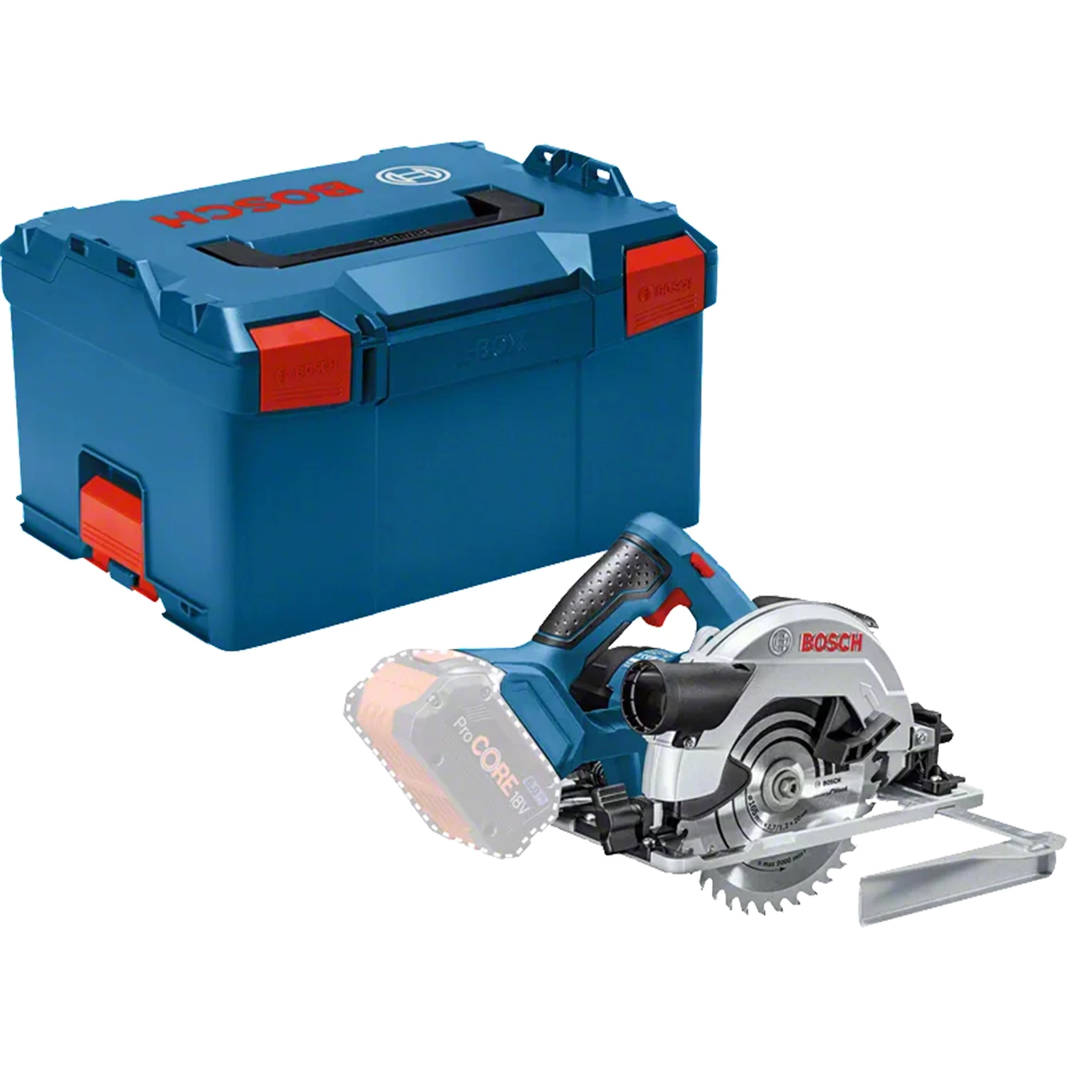 Bosch GKS 18V-57 G 18V Li-Ion Accu cirkelzaag body in L-Boxx - 165mm