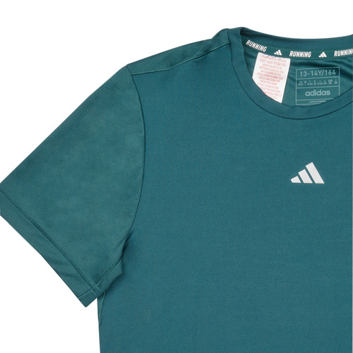 adidas Performance - RUN 3S TEE - Vert / Gris