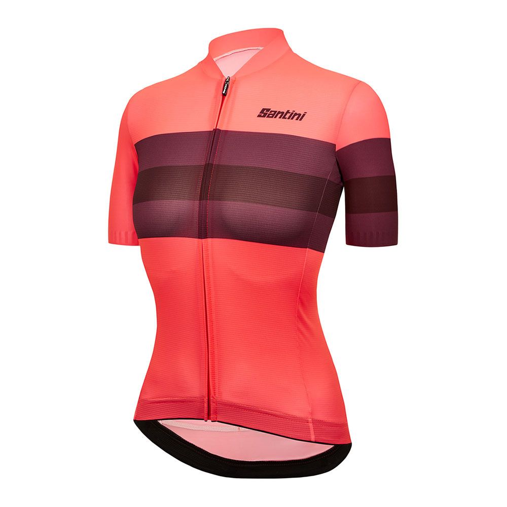 Santini ECO SLEEK BENGAL - Maillot Femme grenadine corail fluo