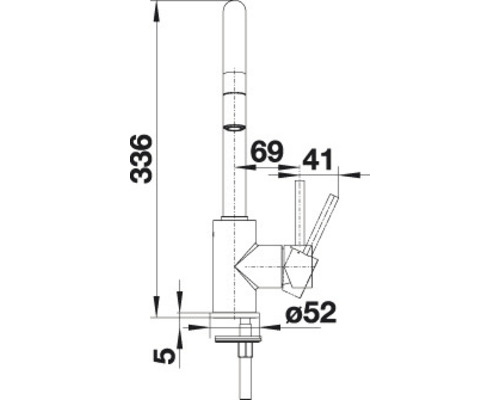 Blanco keukenkraan MIDA-S antraciet 521455
