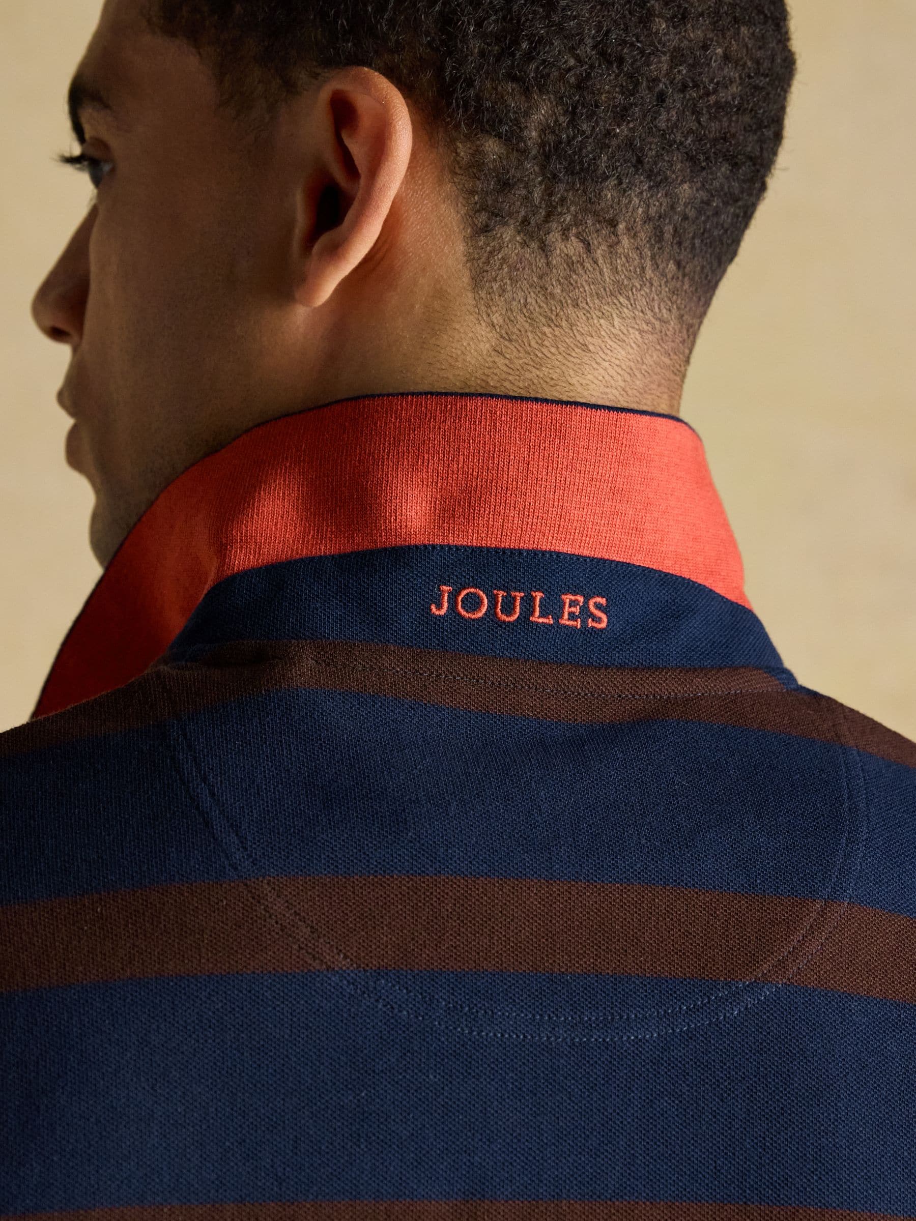 Orange & Brown Stripe - Joules Woody Polo Shirts 2 Pack