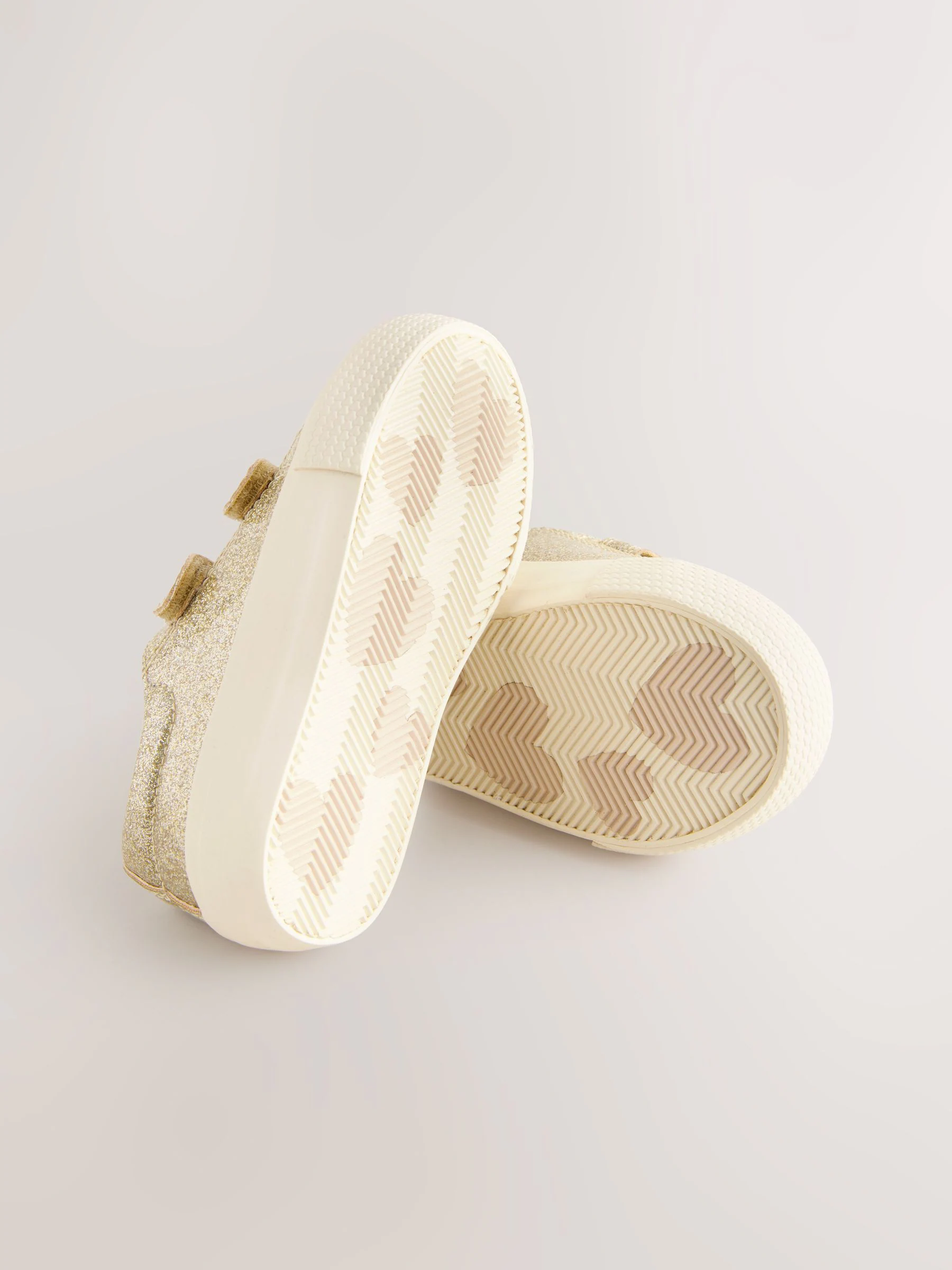 Goud - Sneakers met dikke zool en klittenbandsluiting