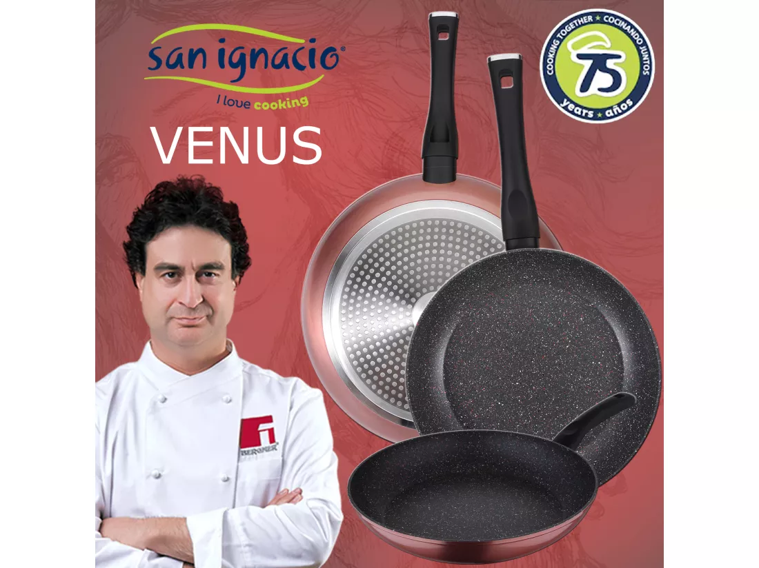 Pack de 3 casseroles ø20 / 24 et 28 cms + ustensile multi-carbunesa le croquetera avec 4 moules