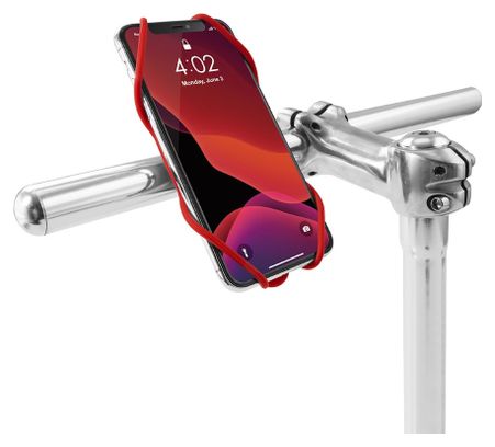 Bike Tie 3 Red : support pour téléphone (écran 5.8 à 7.2 pouces) - fixation guidon de vélo - Rouge