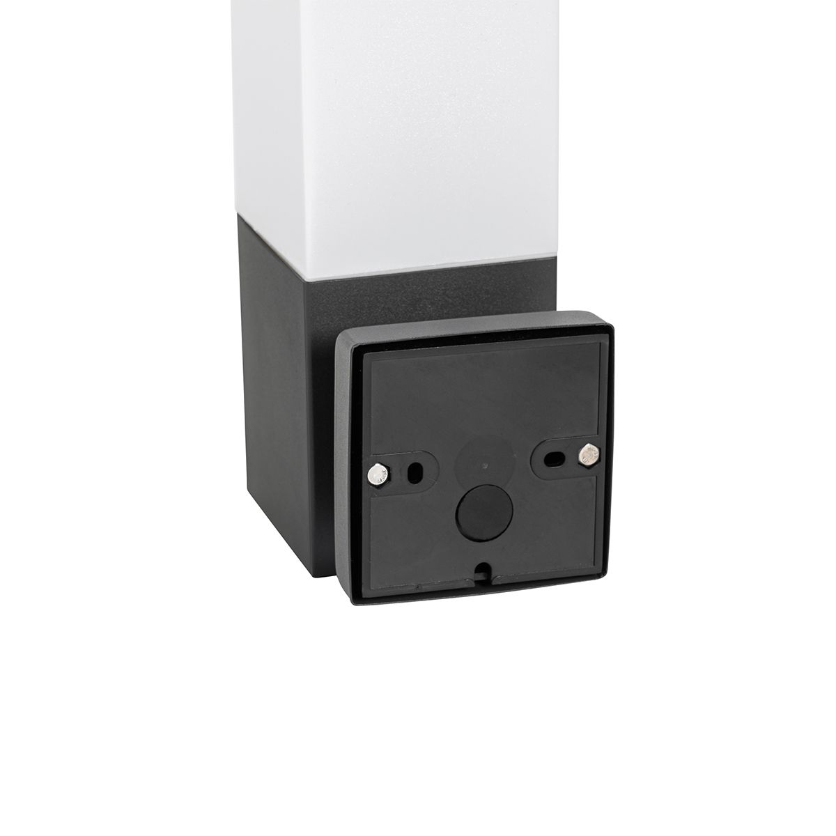 Moderne buiten wandlamp donkergrijs met opaal - Malios