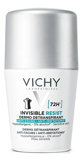 Vichy Invisible Protect 72H Anti-Stain Roll-On - 50 ml.