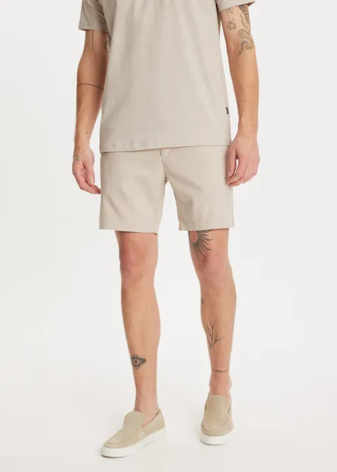 Korte broek met ruitpatroon off-white (CREME)