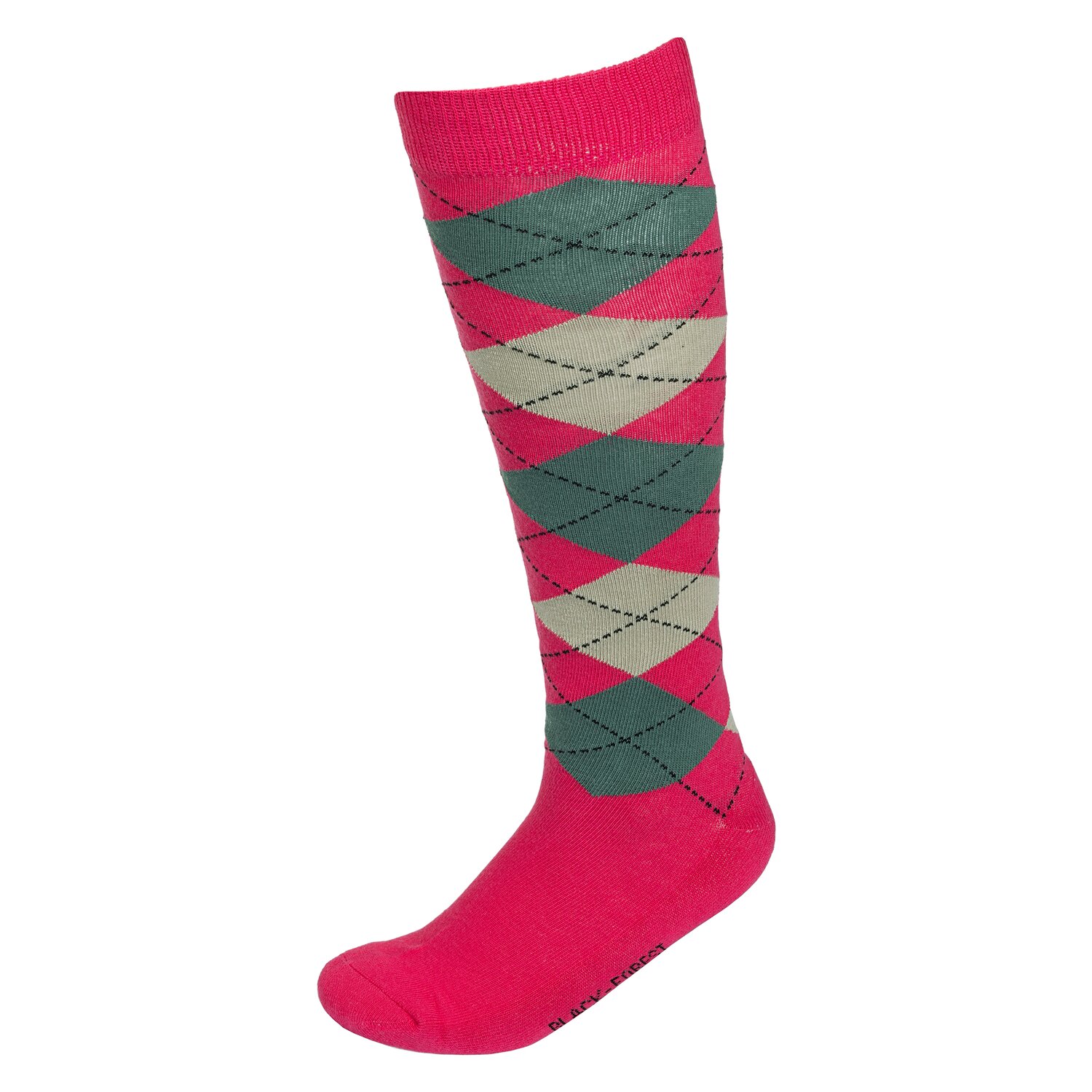 black forest Kniestrümpfe  - red berry/pine green/silver grey