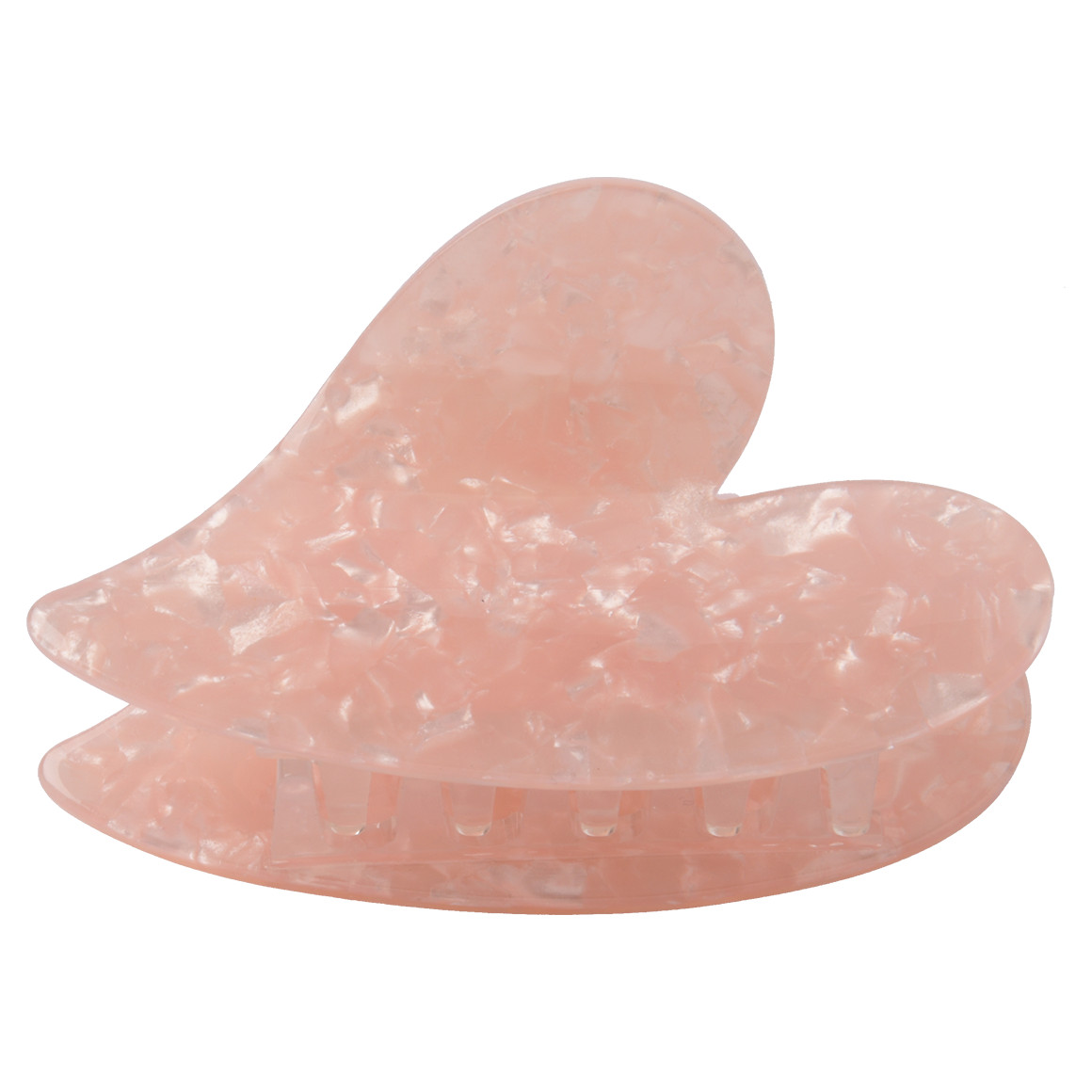 Haarklammer in Herz-Form rosa