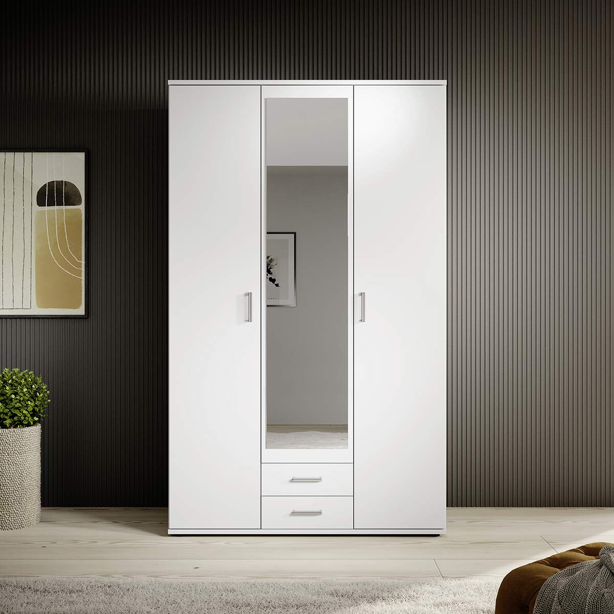 Kleiderschrank 3-trg. Kallern weiss