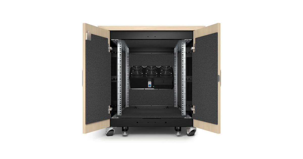 APCNetShelter AR4012A, 12U server rack  (Houtkleur/zwart, 75(b) x 78,5(h) x 113,04(d) cm, geluiddicht)