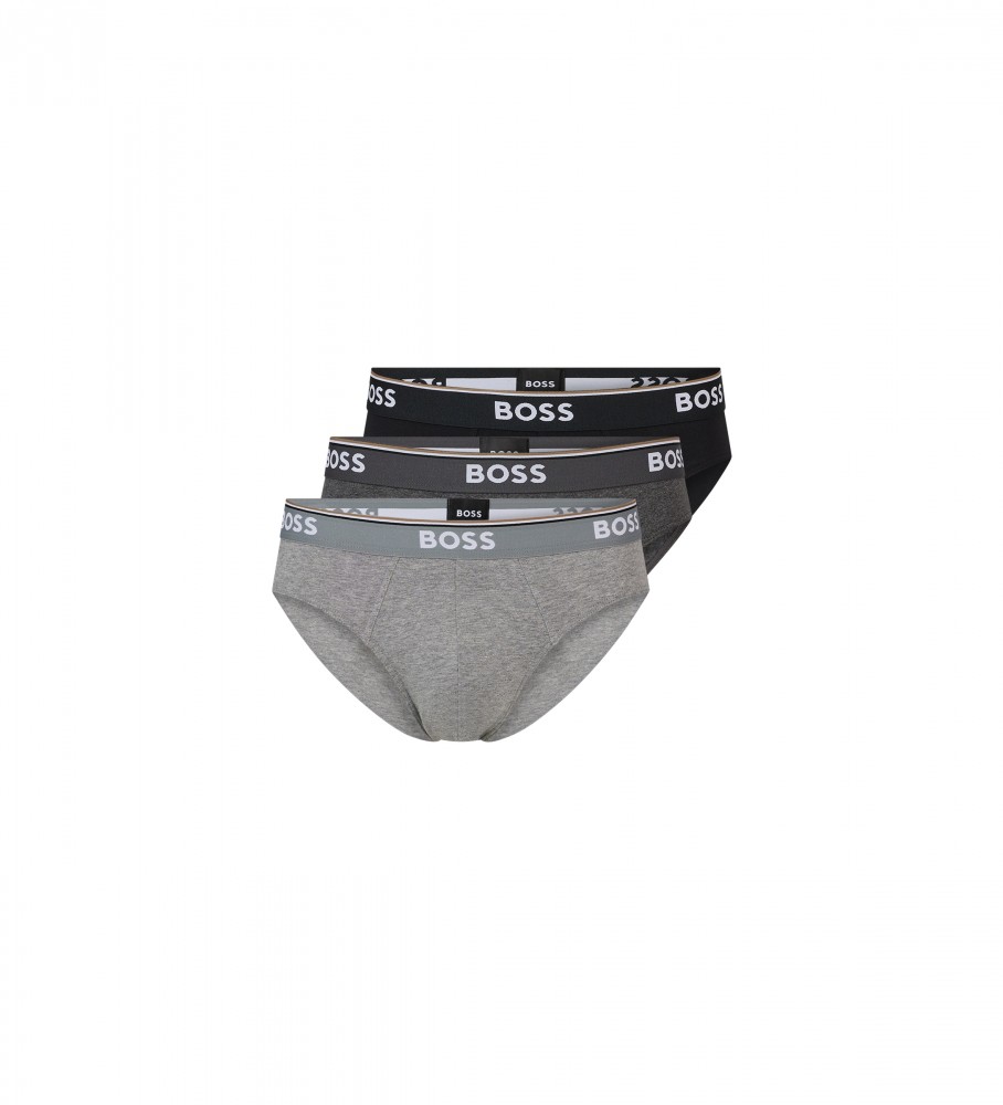 Conjunto de 3 Cuecas BOSS Cinza