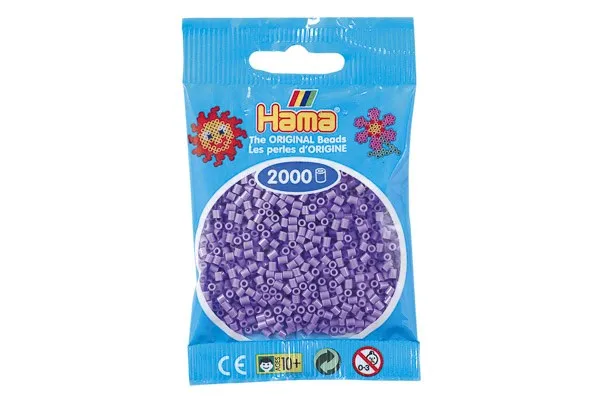 Hama mini perler 2000 stk. pastel lilla
