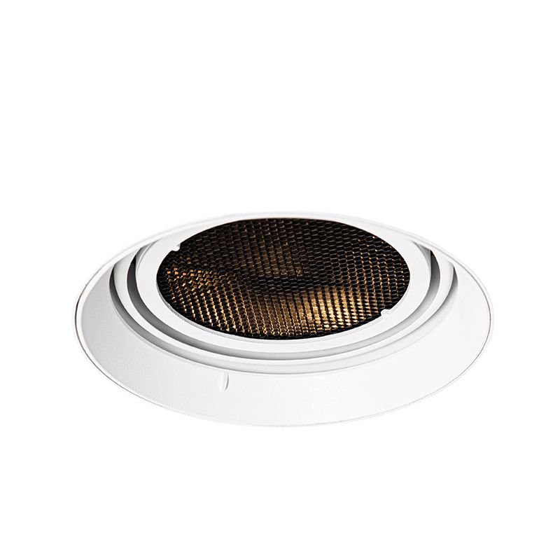 Moderne inbouwspot wit GU10 AR111 rond trimless - Oneon Honey