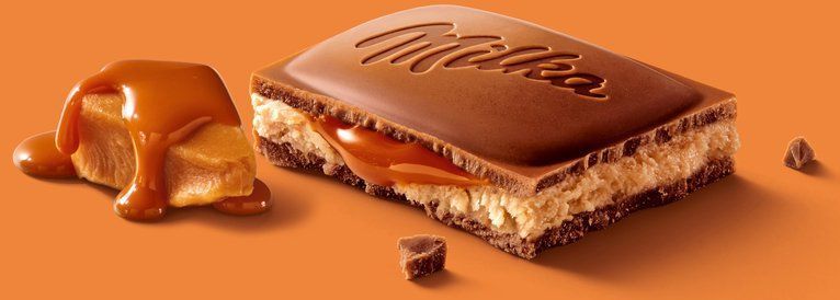 Milka - Chocolade Reep Karamel - Doos 23 x 100g - Chocoladerepen