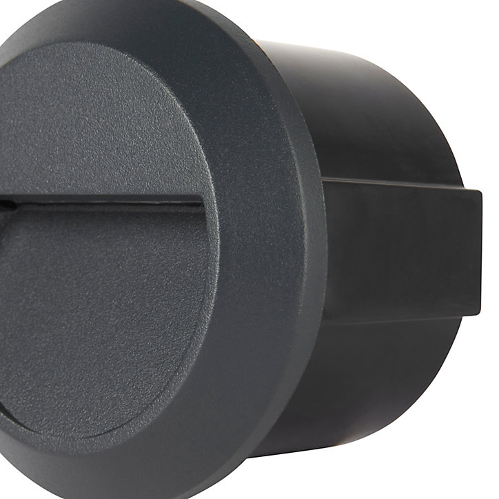 Spots à encastrer Sham LED intégrée 148lm 4.4W IP54 GoodHome gris anthracite