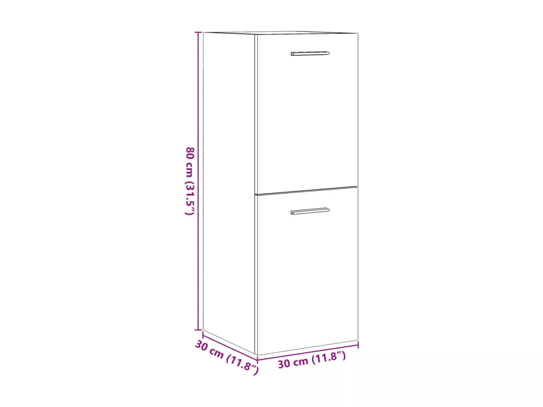 Armoire de salle de bain suspendue vieux bois bois d'ingénierie