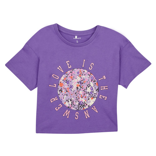 Name it - NKFBOLETTE SS LOOSE SHORT TOP - Violet