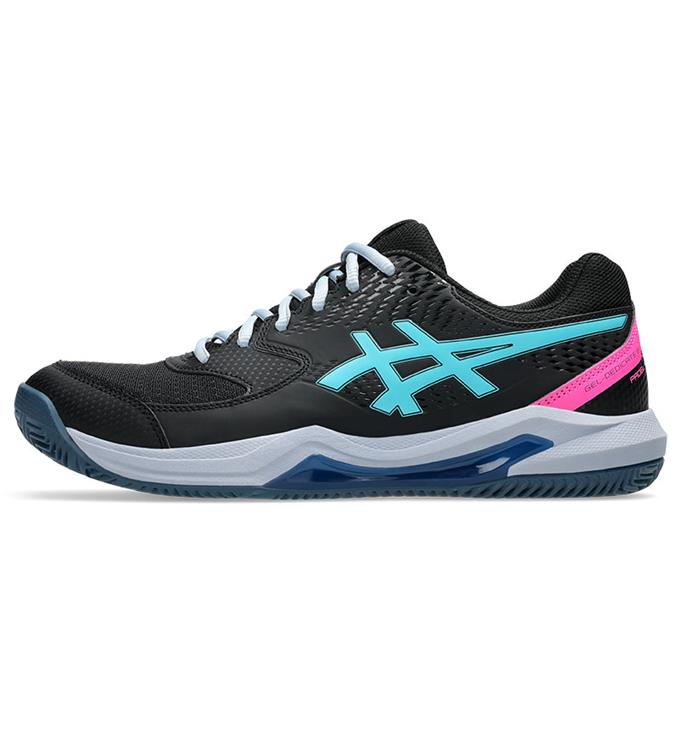 ASICS GEL-DEDICATE 8 PADEL 1041A414 BLACK-ENERGY-AQUA