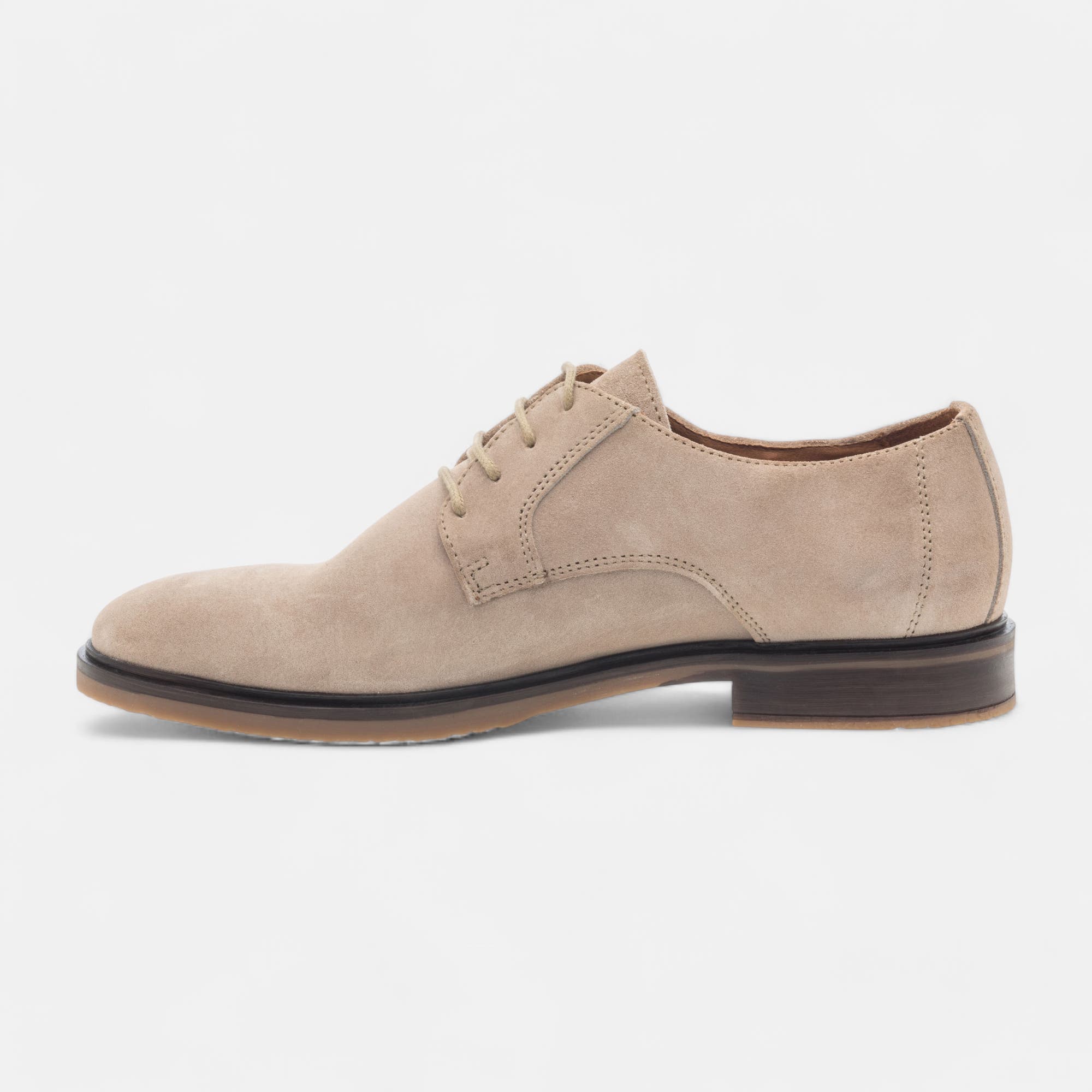 Derbies Homme en cuir taupe