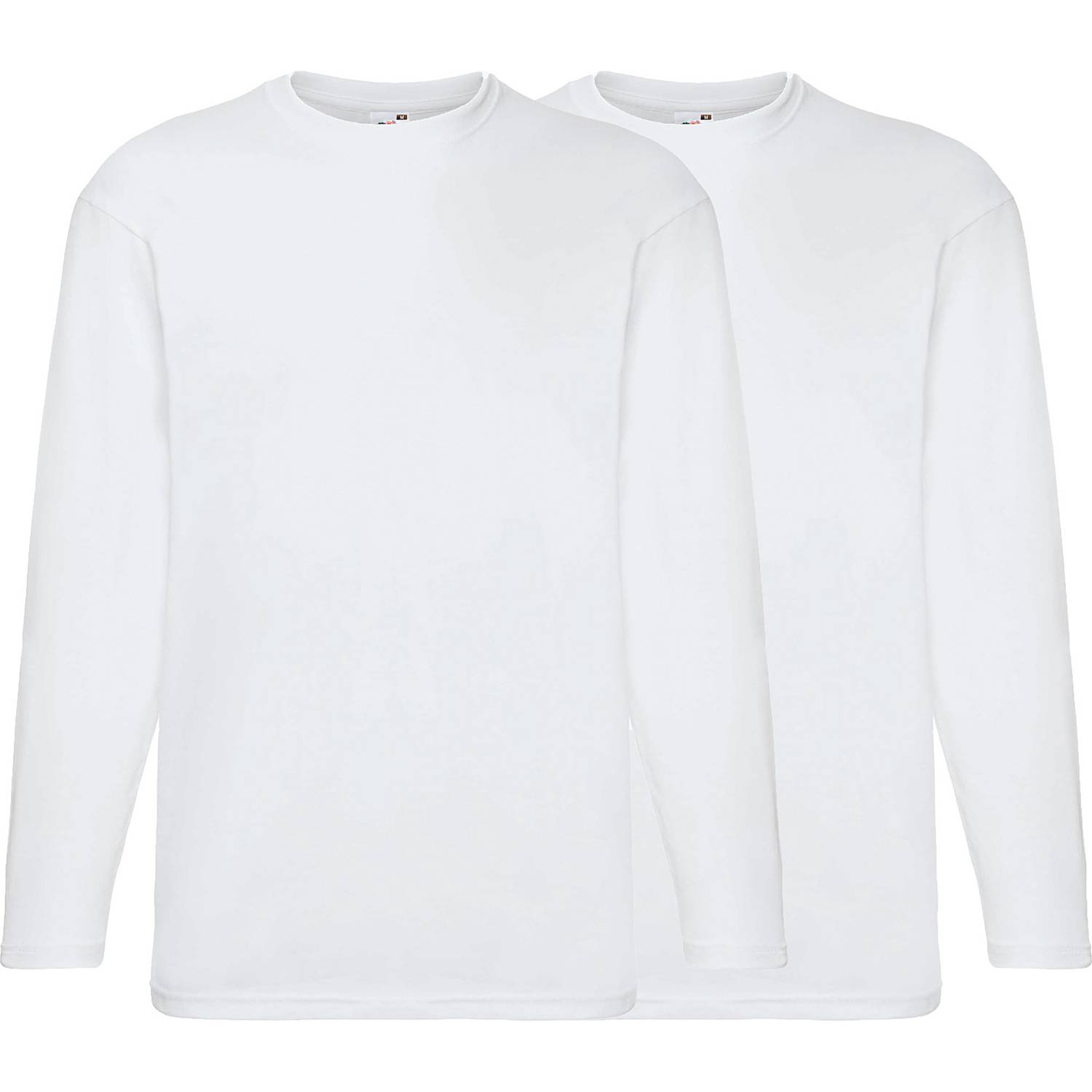 Fruit of the Loom Single-Jersey Unisex-Langarmshirt im 2er-Pack