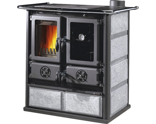Nordica Extraflame Rosetta slow-burner, kleur grijs, kookplaatmateriaal, 7,2 kW