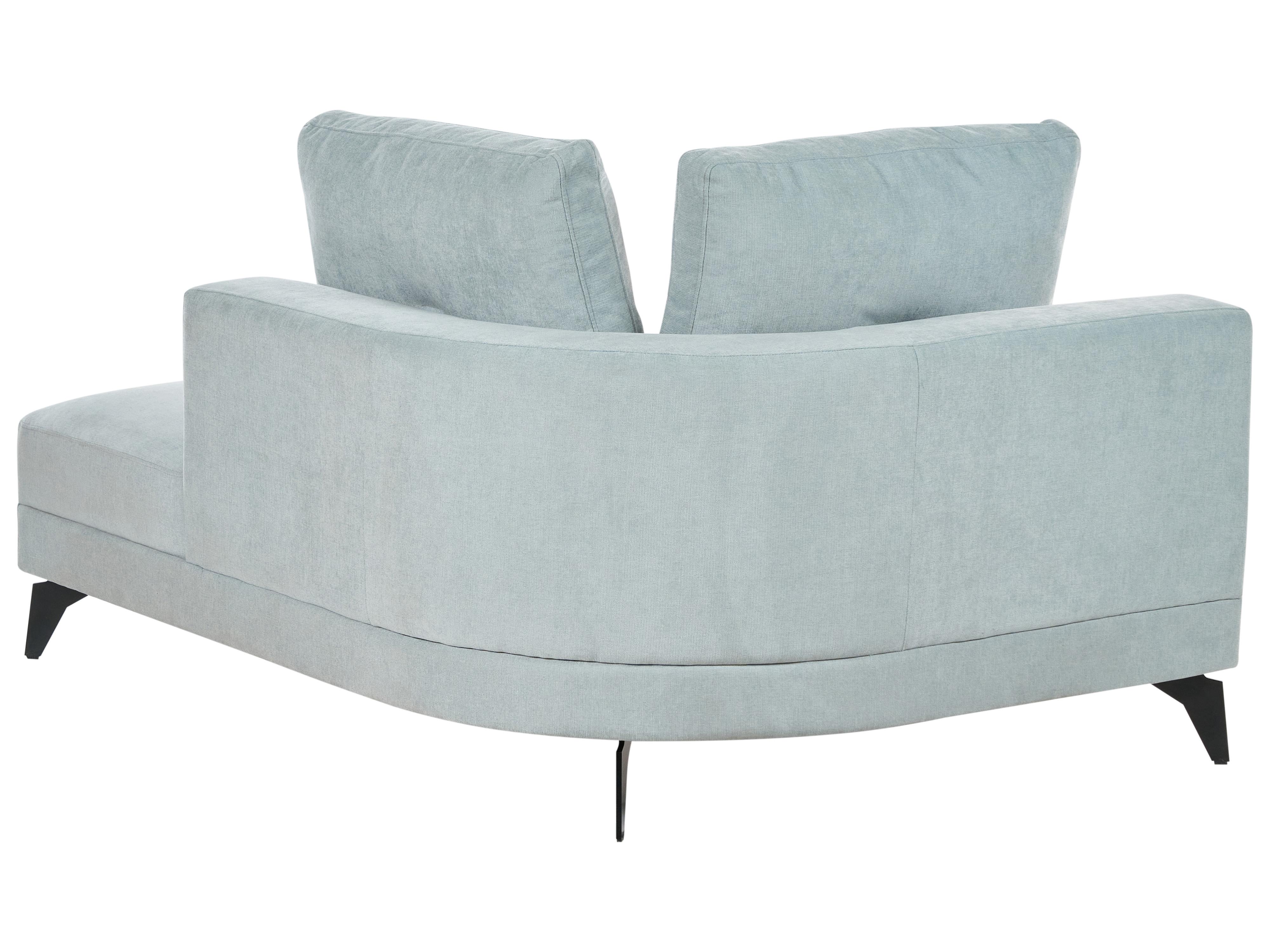 Chaise longue MARUM Chenille Lichtblauw