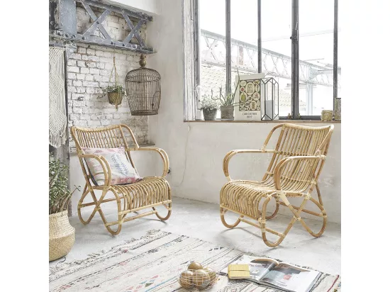 Fauteuil en rotin (lot de 2)