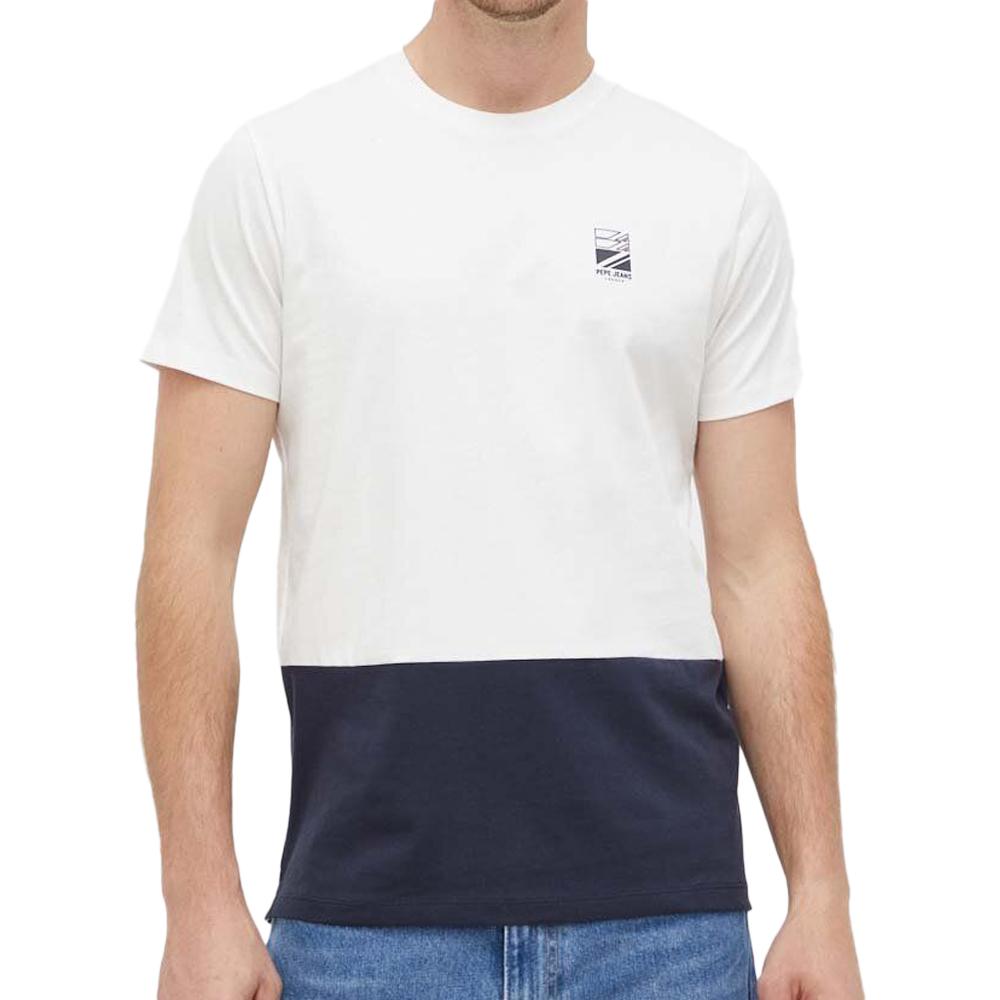 Pepe jeans T-shirt Blanc/Marine Homme Pepe jeans Walter