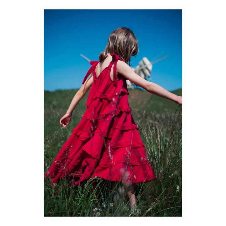 Daily Brat Robe à Volants | Rouge