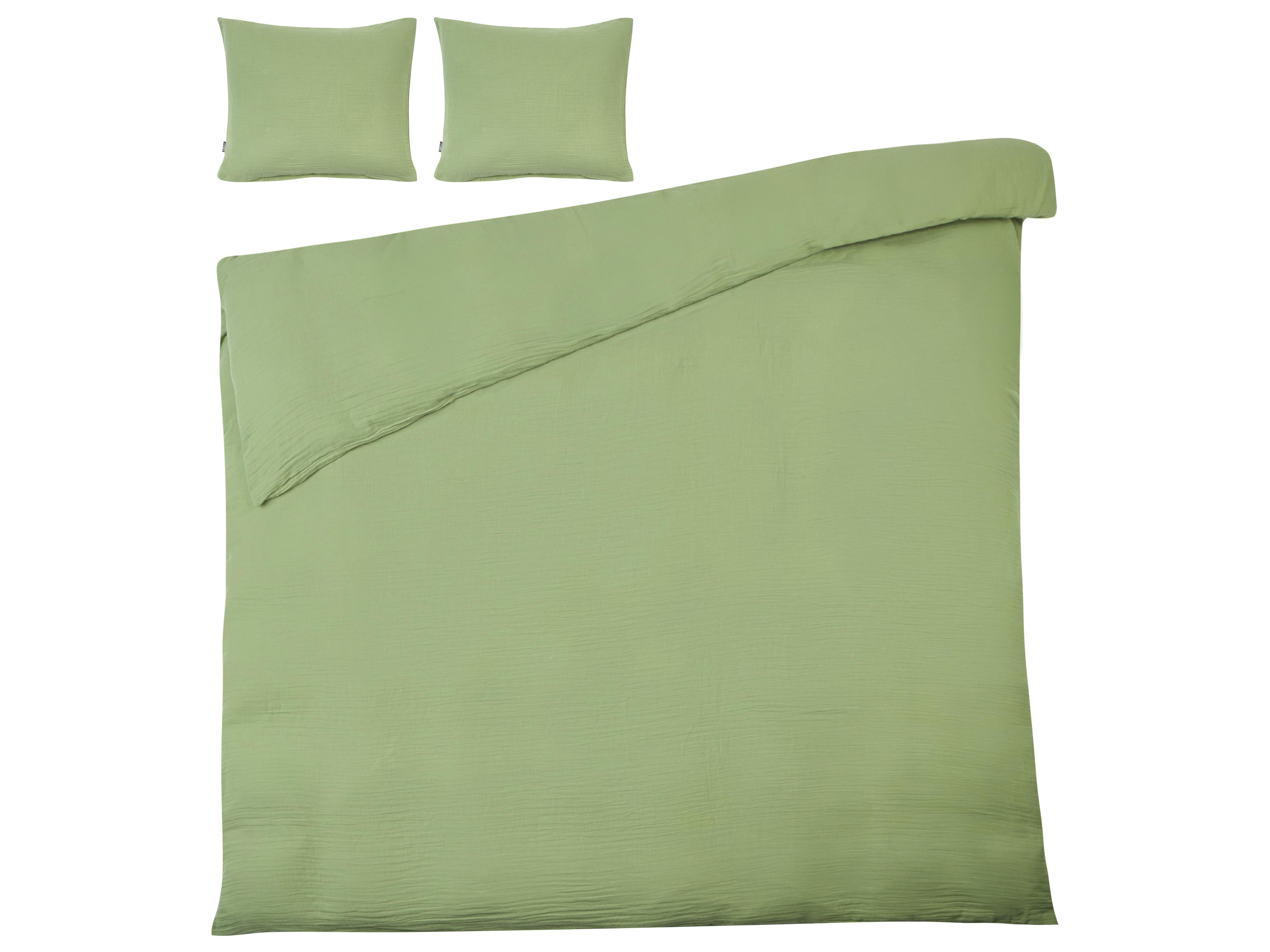 Dekbedovertrekset SUMNER Mousseline 220 x 240 cm Groen