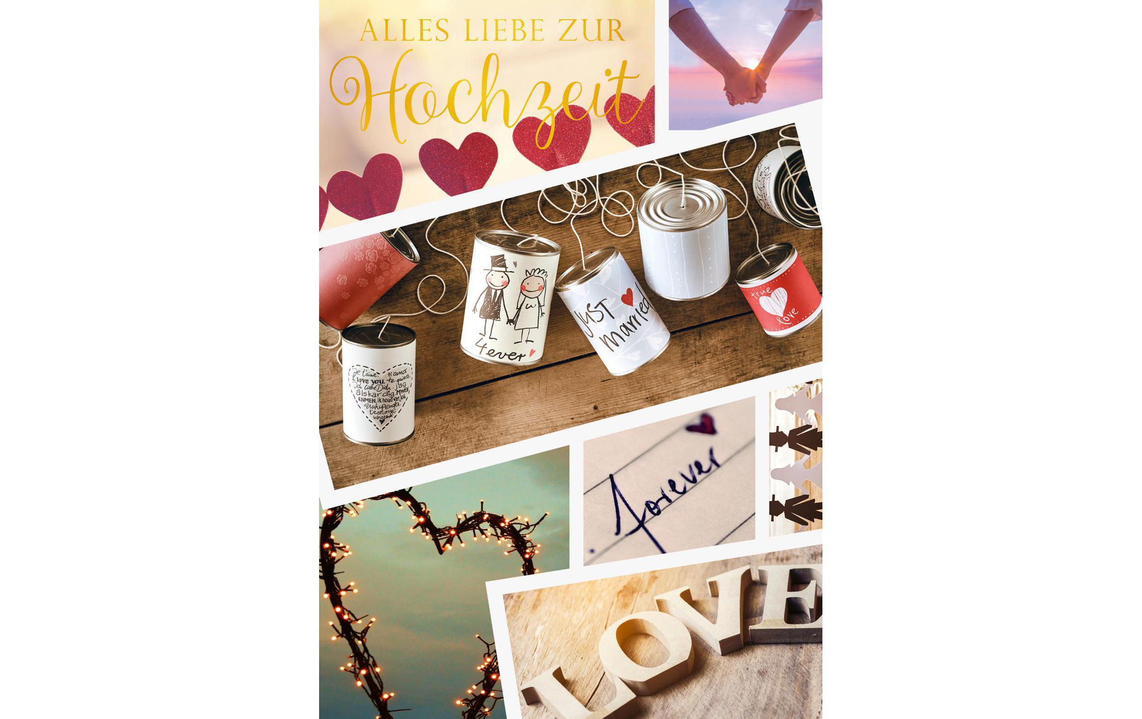 Hochzeitskarte Alles Liebe zur Hochzeit, MaxiHochzeitskarte