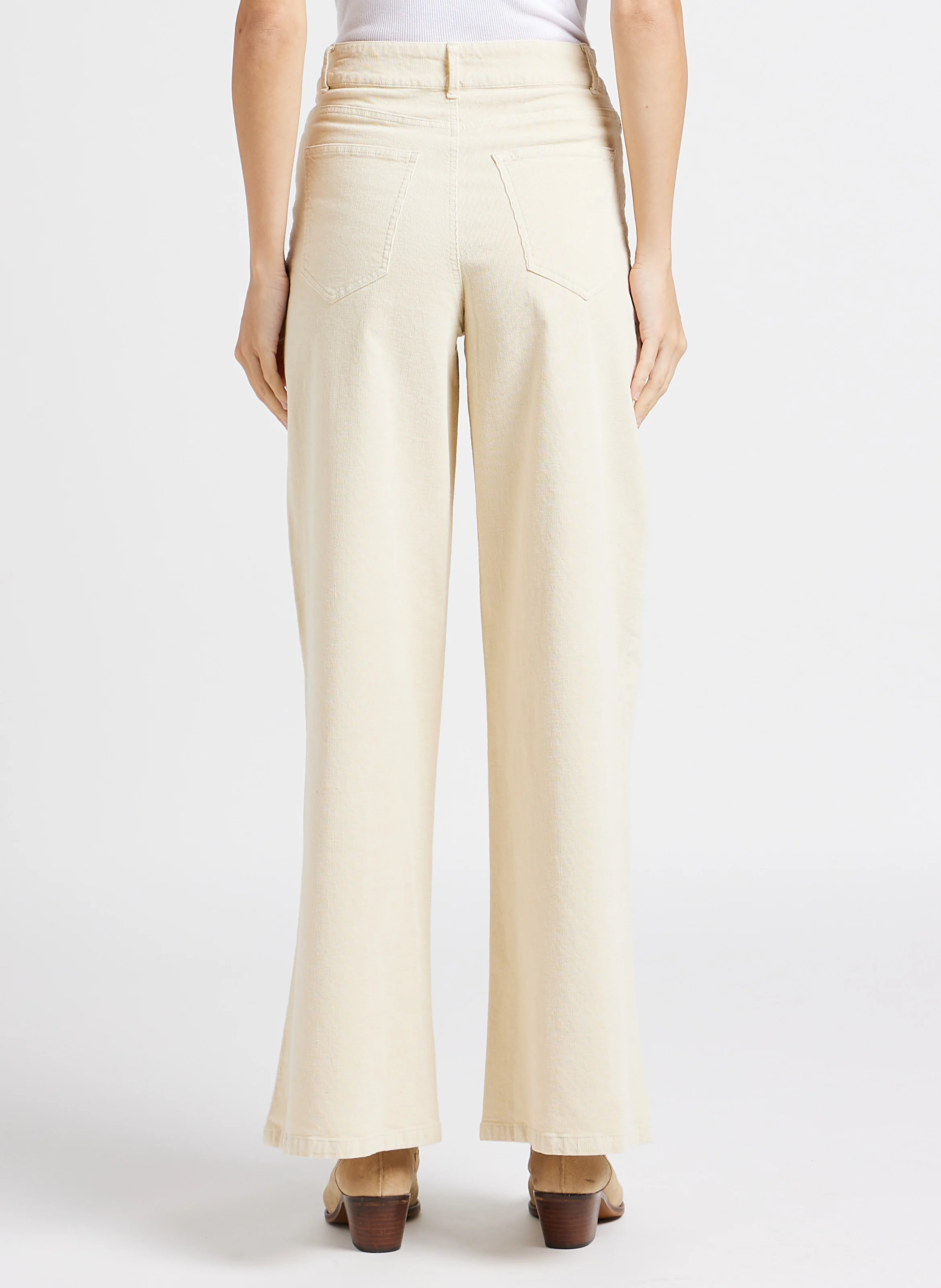 RICEVUTA - Pantalon large en coton mélangé| Blanc