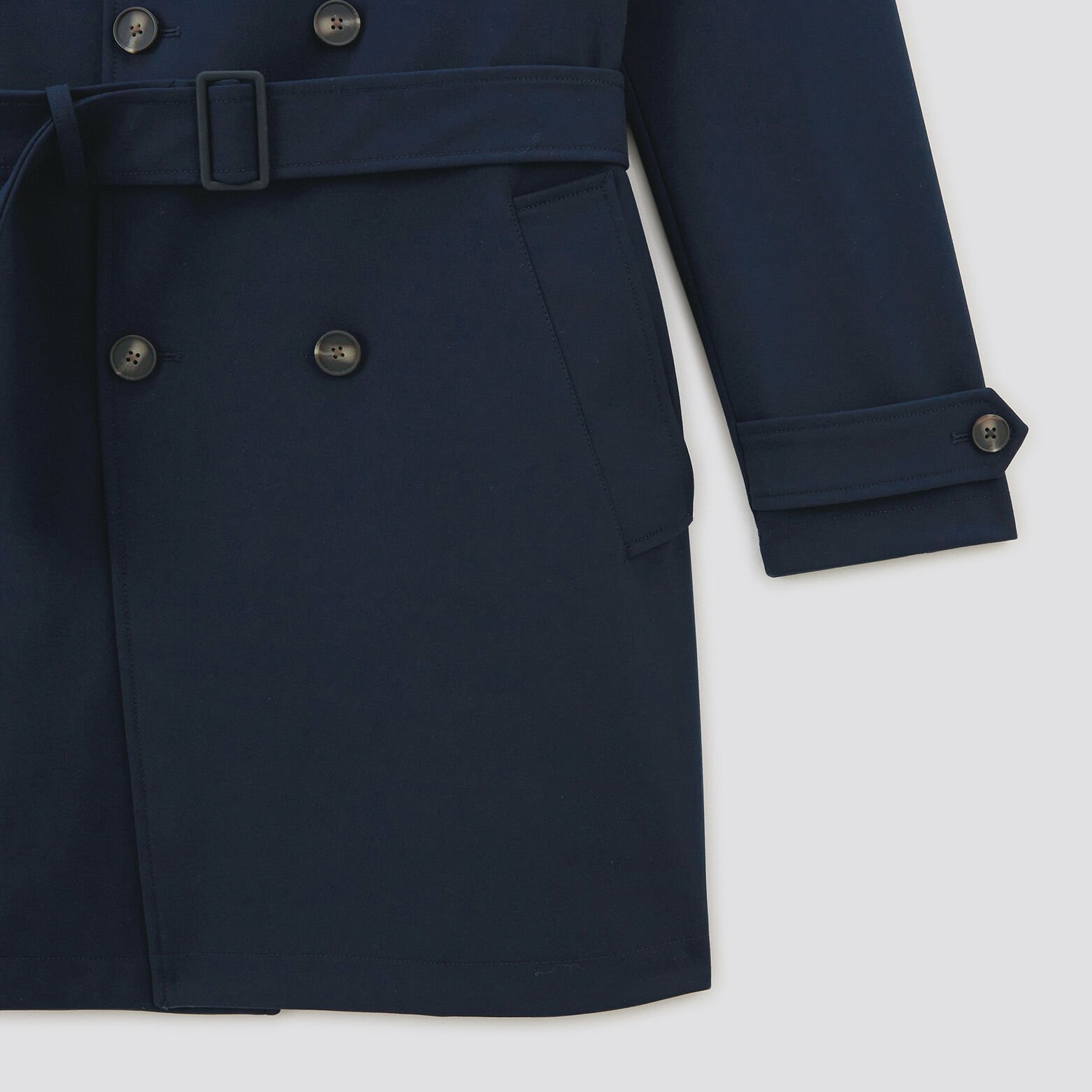 Trench ceinturé Bleu foncé
