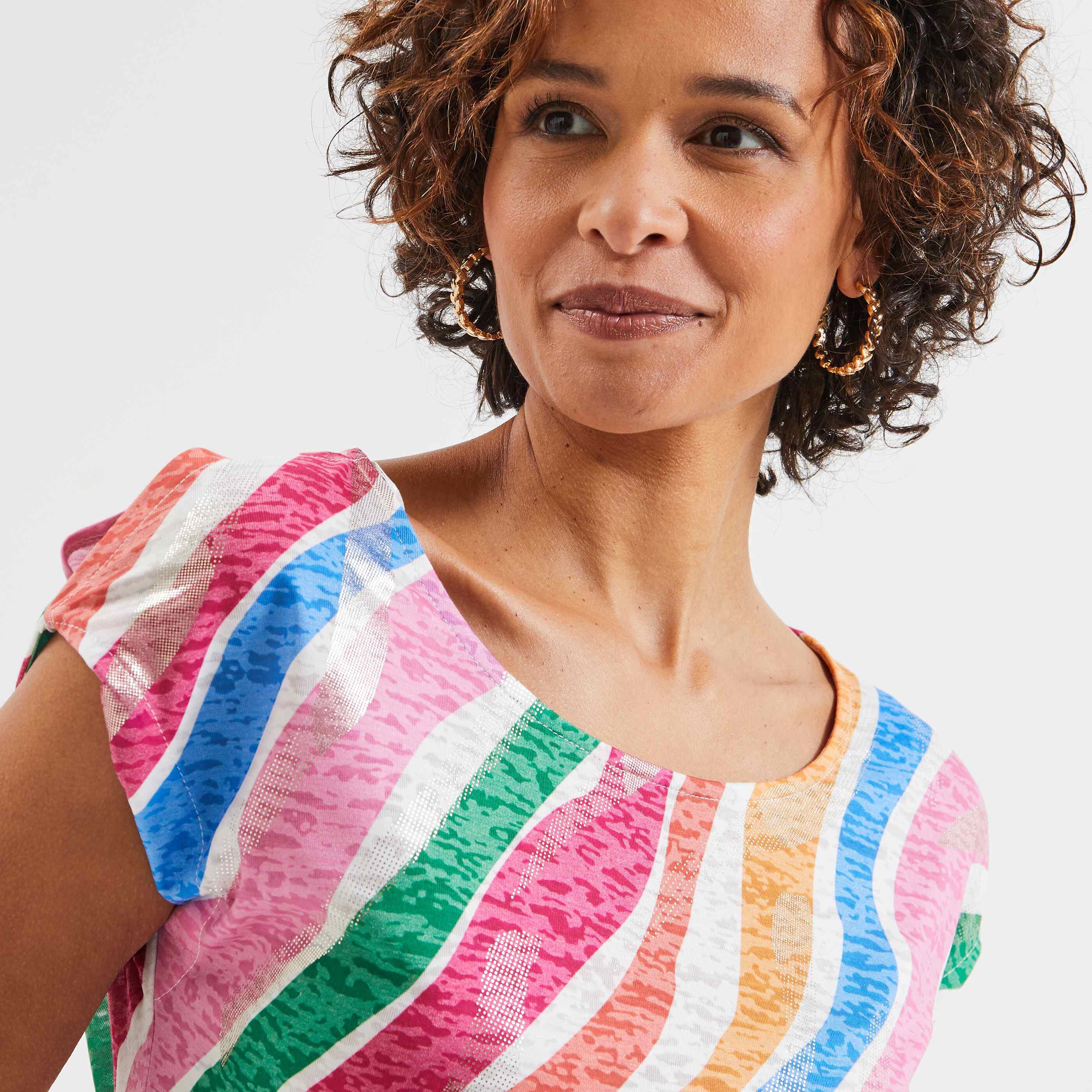 T-shirt coloré femme - BLANC CASSE