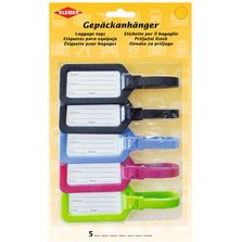 Set de 5 5orte-étiquettes de bagage assorties