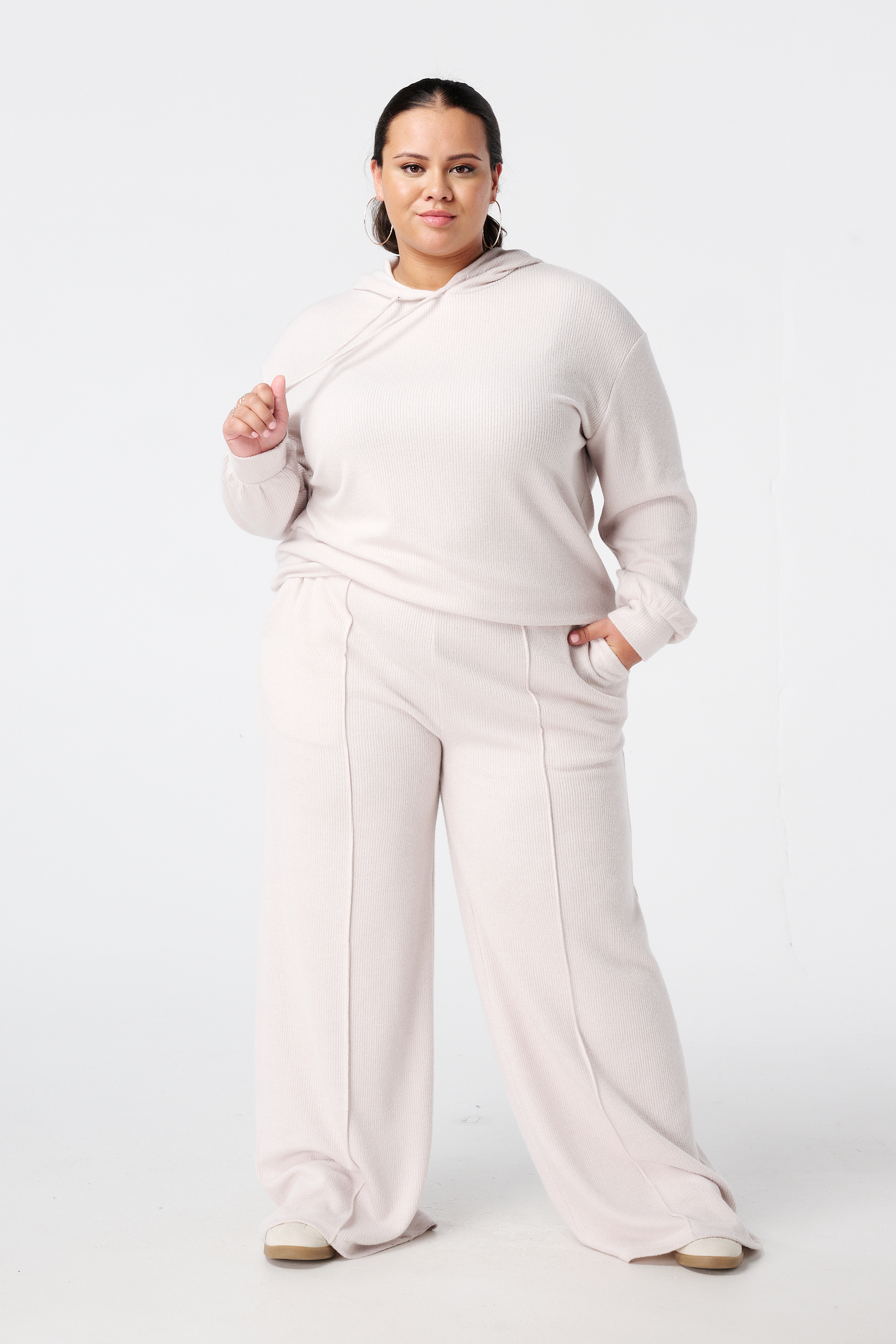 Rechte broek met elastieke taille Kit