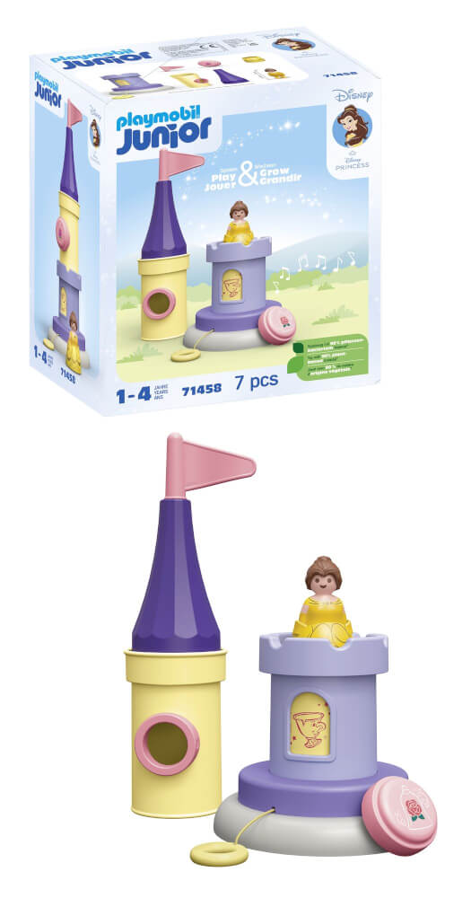 PLAYMOBIL 71458 1.2.3 & Disney: Belles Spielturm mit Melodie