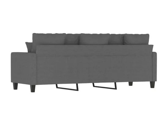 Canapé à 3 places Gris foncé 180 cm Tissu