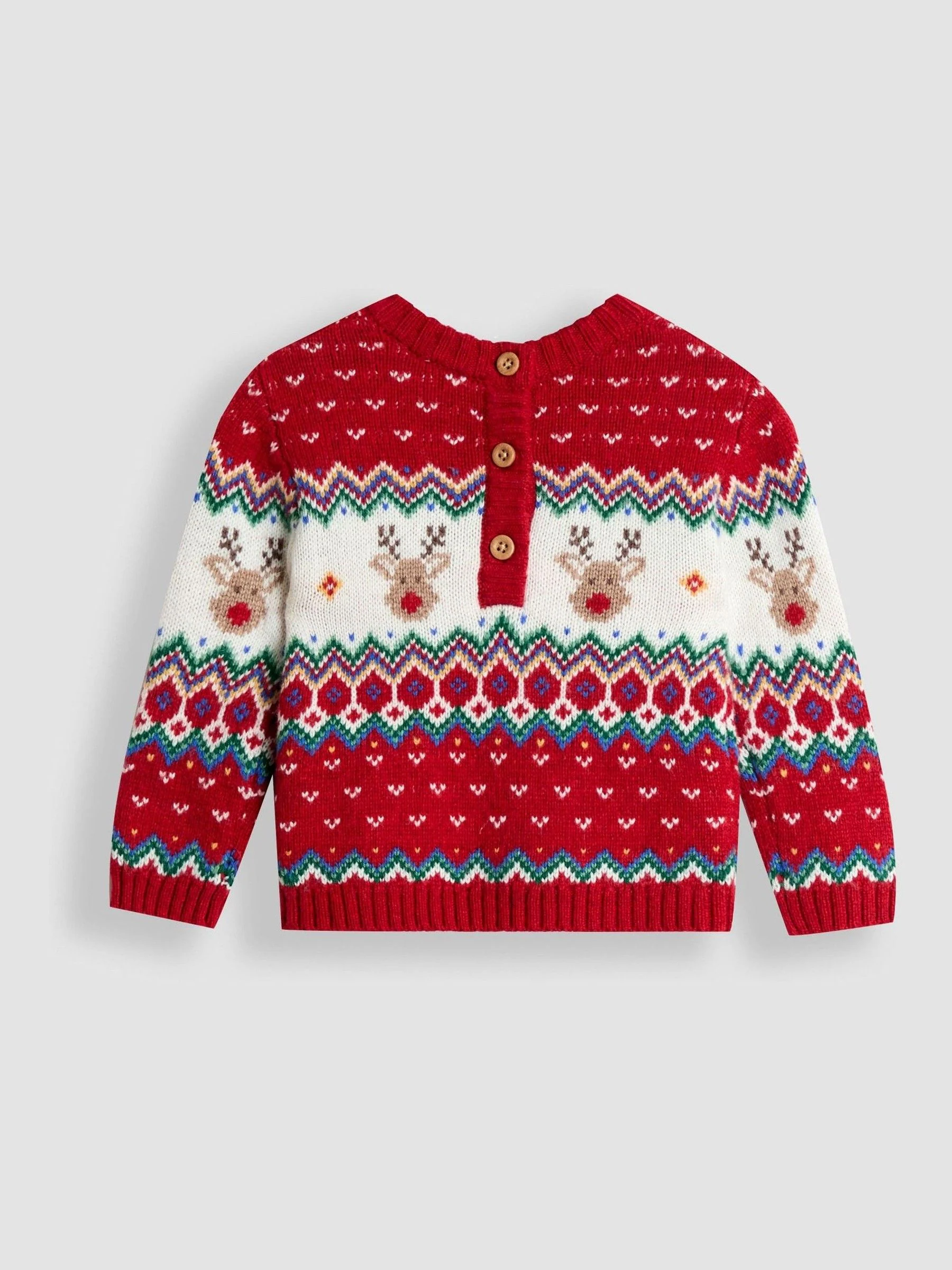 JoJo Maman Bébé 2-delige Kerstmis Fair Isle Trui & Leggings Set