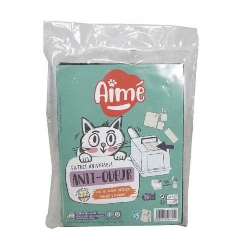 Filtros anti-odor para bandejas sanitárias AIME para gatos.