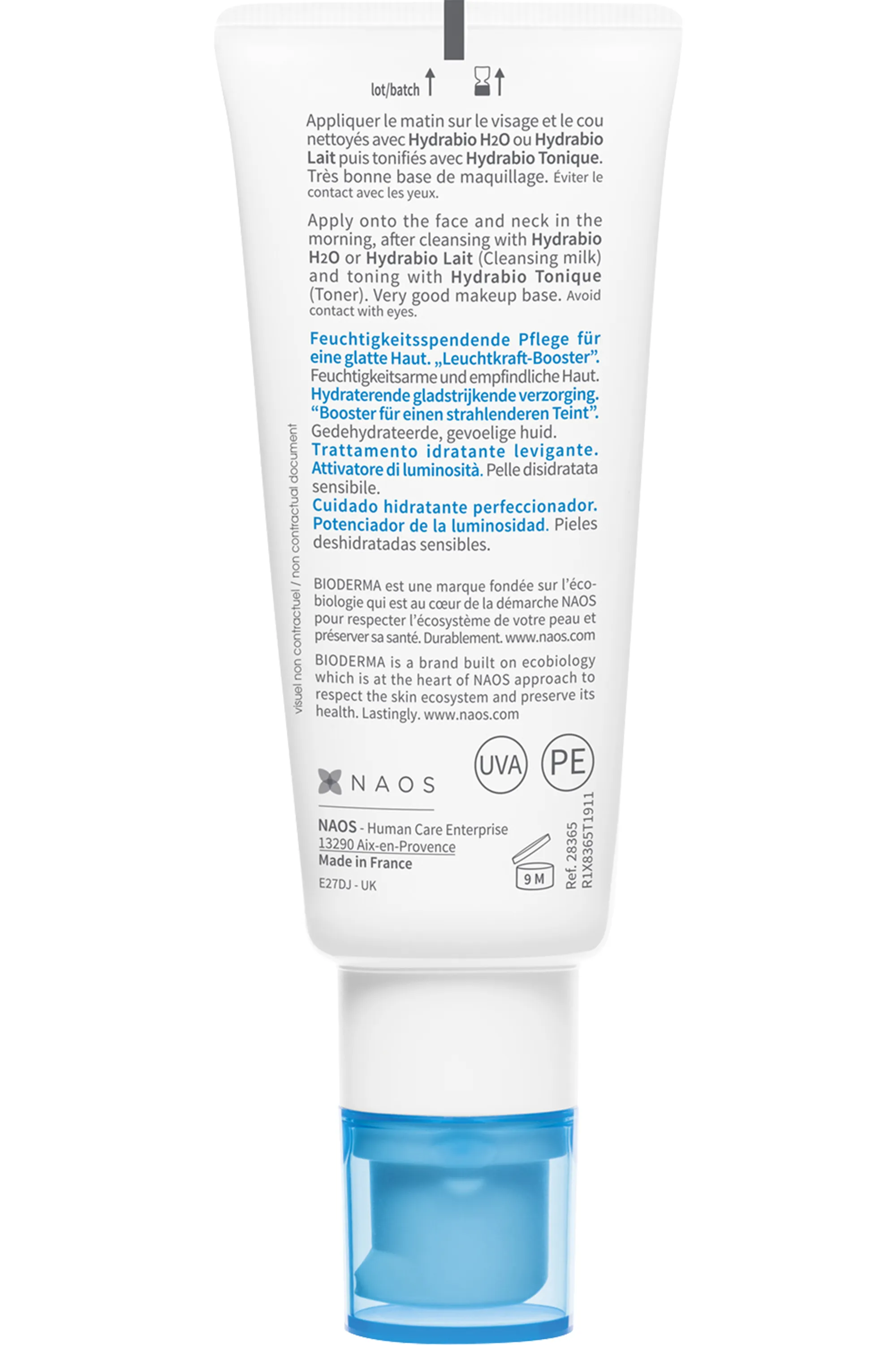Bioderma Soin hydratant lissant boosteur d’éclat Hydrabio Perfecteur SPF30-40 ml