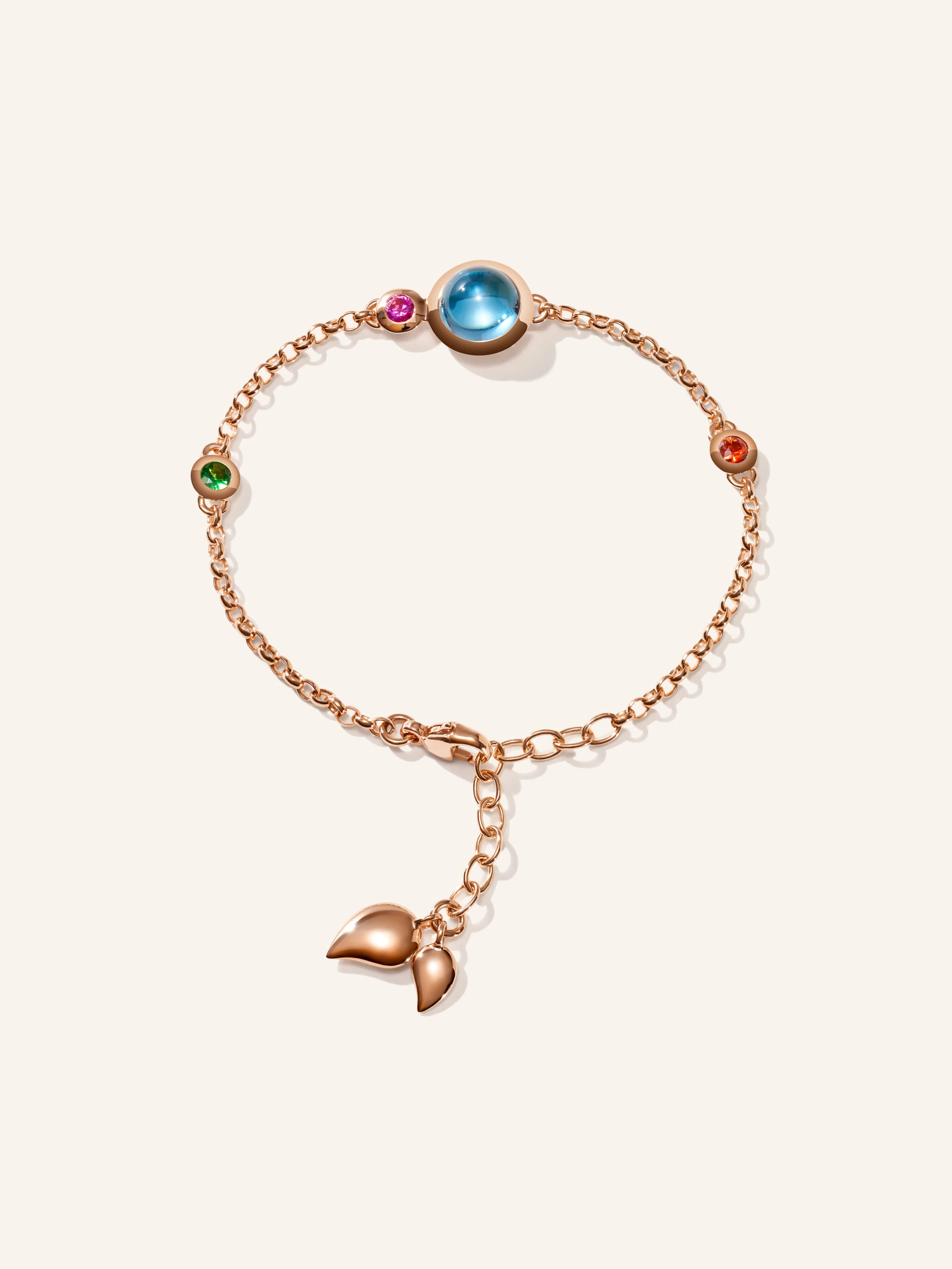 TAMARA COMOLLI Armband BRACELET BOUTON MINI CHAIN 'CANDY' - SMALL/MEDIUM 18K Roségold